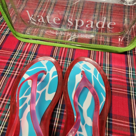 kate spade flip-flops with clear bag - Picture 2 of 5